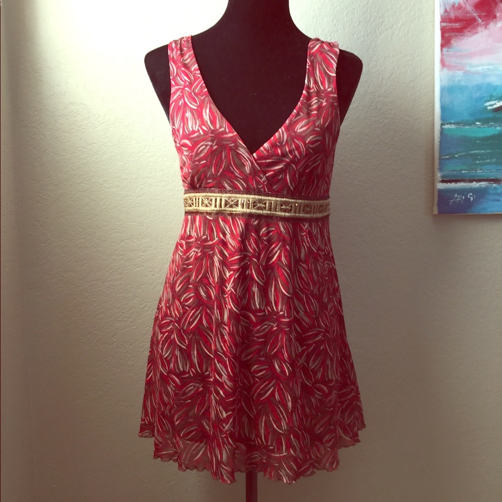 Shades of red and brown tunic
